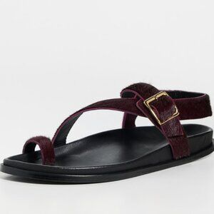 ALOHAS Siren Soft Burgundy Leather Sandals Size 37